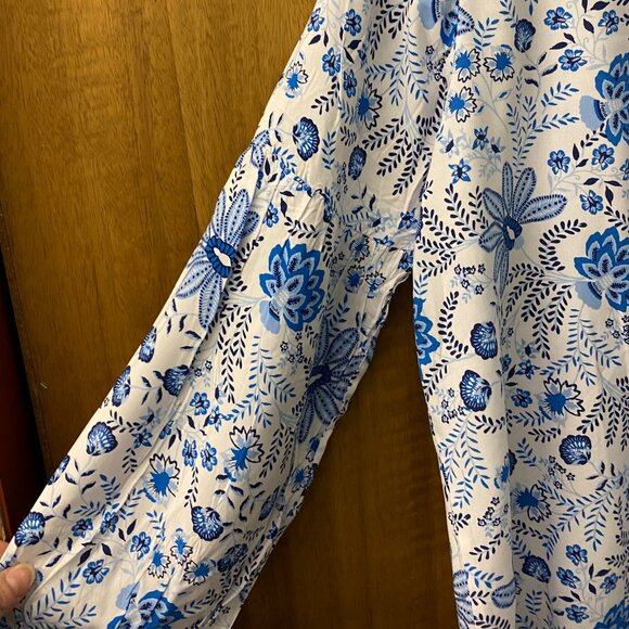 Stella Parker XXL Blue White Peasant Blouse - Picture 12 of 12